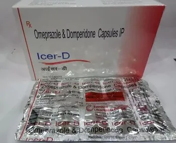 ICER-D Capsule Omeprazole & Domperidone Capsules IP, Packaging Size: 10x10 Capsule, Packaging Type: Alu Alu