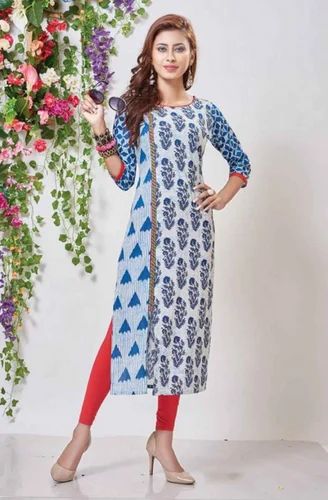 Casual Office Wear Off White Color Cotton Kurti