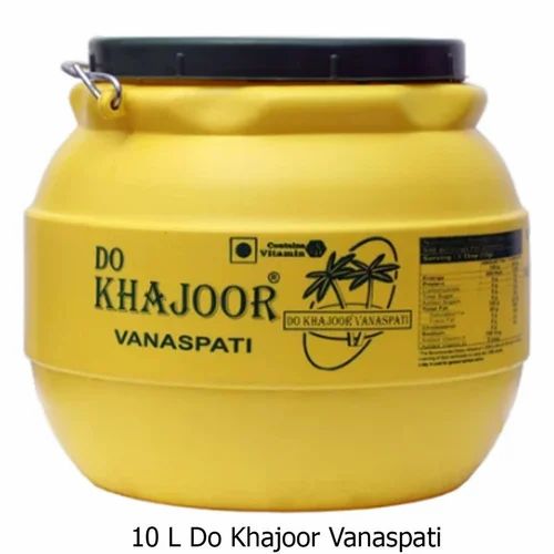 Mono Saturated 10 L Do Khajoor Vanaspati, Packaging Type: Plastic Container