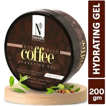 NutriGlow Natural Raw Irish Coffee Hydrating Gel | Best Hydrating Moisturizer Gel for Natural Glow