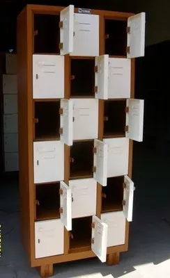 Mild steel Cam Lock Safeage Cabinet with 18 Lockers, For Industrial