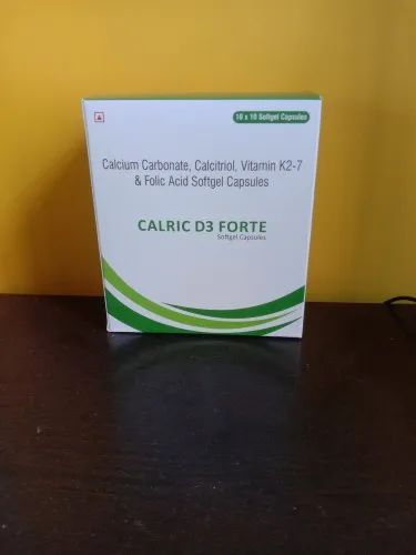 Calric D3 Forte, Packaging Type: Softgel Capsule, Packaging Size: 10*10