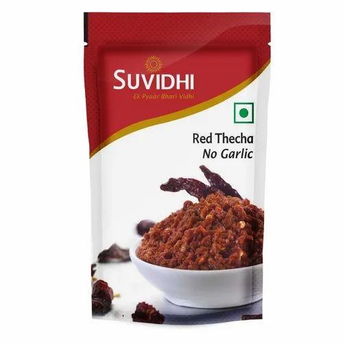 Suvidhi Pouch Red Thecha No Garlic, Chilly, 100gm