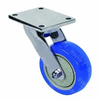 Swiift Plate Mounted Anti Static Polyurethane Caster Wheel