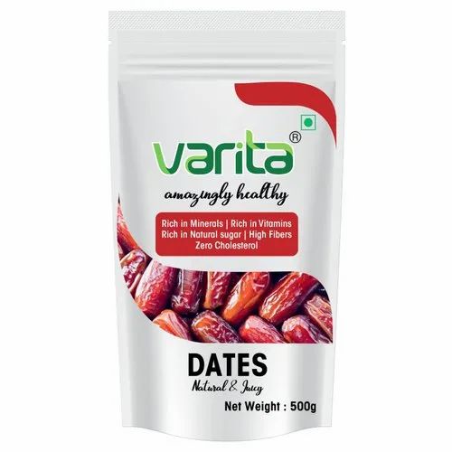 Brown Dates 500 Gm, Room Tepreture, Packaging Type: POUCH