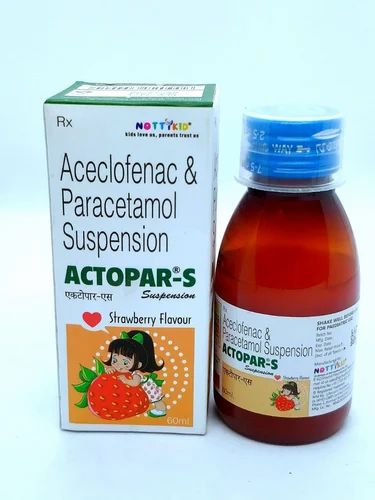 Actopar-S Suspension Aceclofenac (50mg) + Paracetamol (125mg)
