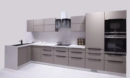 Modern L Shape Acrylic Modular Kitchen