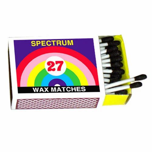 Wax,Carbonisation 50 Stick Spectrum Wax Match Box, Size: 40 mm