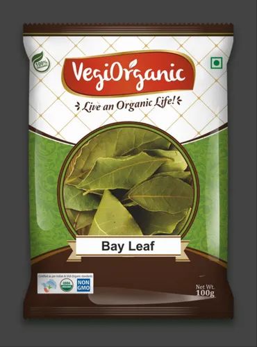 Vegiorganic Organic Bay Leaf, Packaging Size: 100g, Packaging Type: Packet