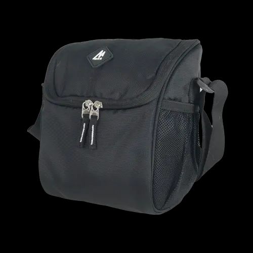 Polyester Plain Mike Executive Lunch Bag - Black, Size/Dimension: 23x20x13CMS