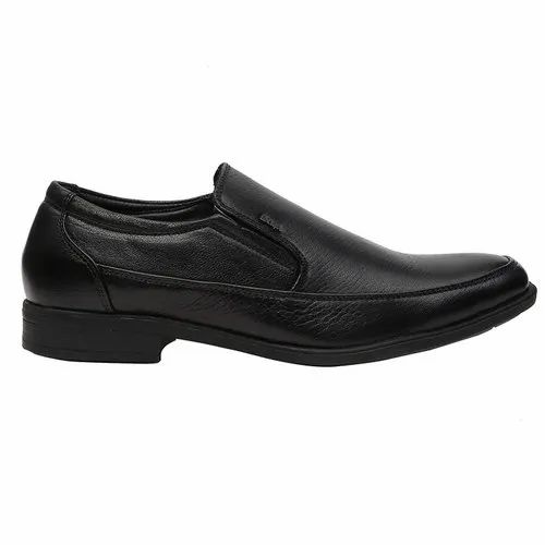 Black Lee Cooper LC2156B1 Men's Leather Slip On Shoes