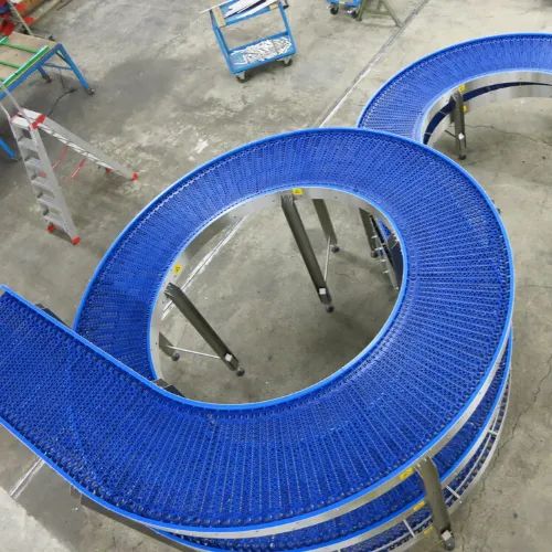 Semi-Automatic Stainless steel Modular Conveyors, Capacity: 50-100 kg per feet