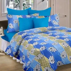 Multicolor Floral print Pure & Beautiful South Cotton Bed Sheet, Type: Double, Size: 90X90