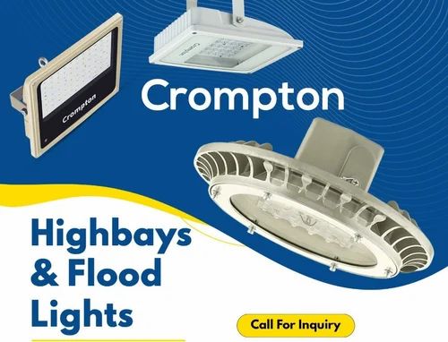 Aluminium Crompton LED High Bay Light Fixtures (80W to 200W), For Outdoor