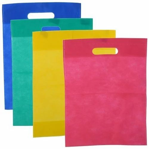 Plain D-Cut Non Woven Bags, For Grocery