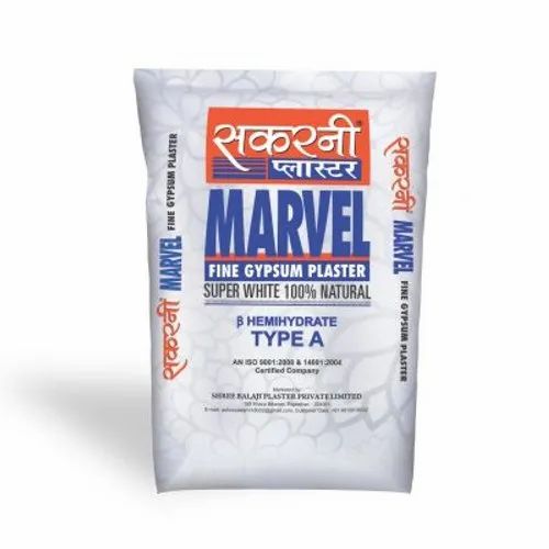 Sakarni Type A Marvel Fine Gypsum Plaster, Packaging Size: 20 and 40 kg