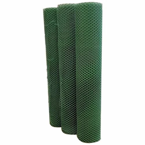 Welded Wire Mesh Twill Dark Green Plastic Hexagonal Net, For Agricultural