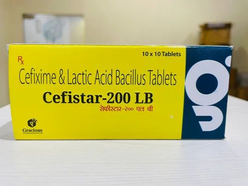 Cefixime Trihydrate I.P. 200 mg Dis. Tab. (alu- alu) Lactic Acid Bacillus