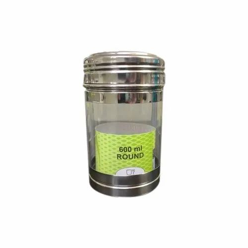 Transparent SS Coffee Sugar Container, Capacity: 600 mL