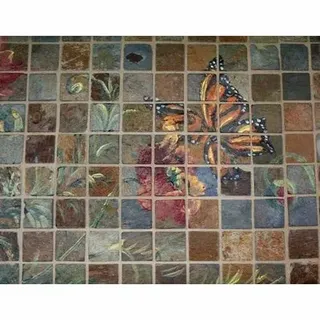 Hand Painted Stone Mosaic Murals