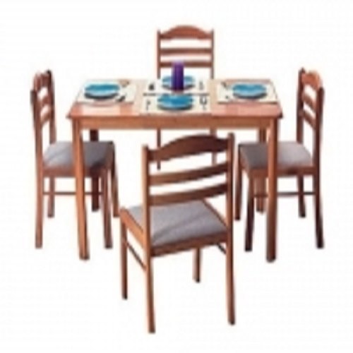 Wooden Rectangular Dining Table Set, 4 Seater