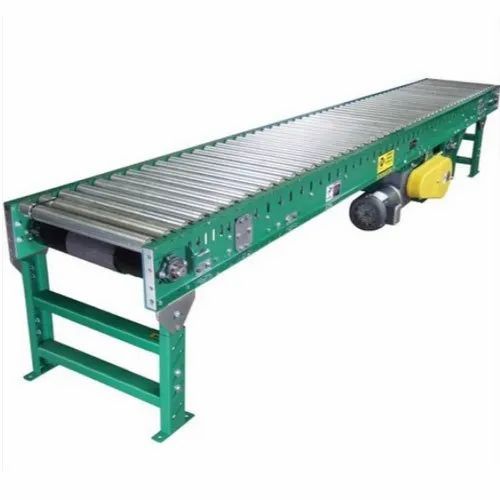 Steel 10-15 Feet Gravity Roller Conveyor, Capacity: 50-100 kg per feet, Roller Diameter: 120 Mm