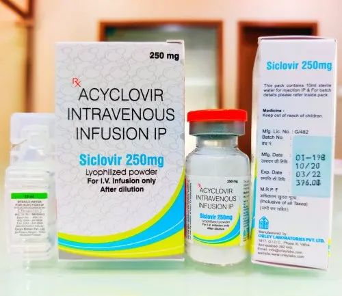 Aciclovir Sodium Intravenous Infusion, For Clinical, Packaging Size: 2x10ml