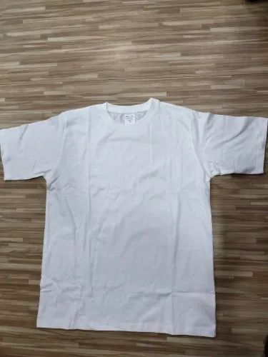 Cotton Blank white round neck t shirt, Age Group: Mens
