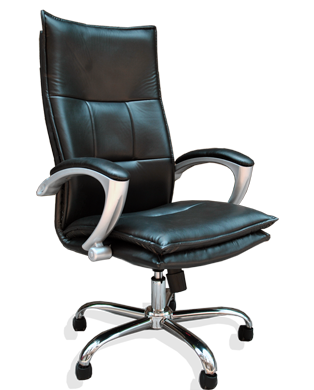 Polyester Revolving Office Executive Chair: (RC 8110), Black