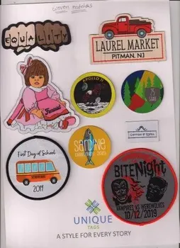 Multicolor 100% Polyester Patches Labels With Fusing