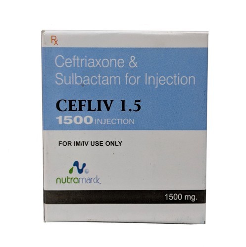 Cefliv 1.5 Injection - Ceftriaxone (1000mg) Sulbactam (500mg), 1 Vial With Water For Injection