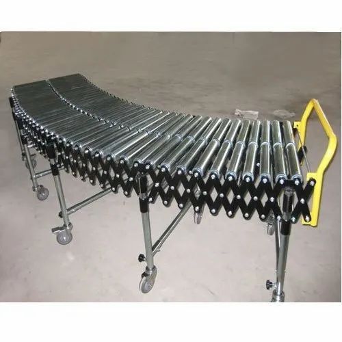 10-20 Feet Mild Steel Flexible Conveyor, Material Handling Capacity: 1-50 Kg Per Feet