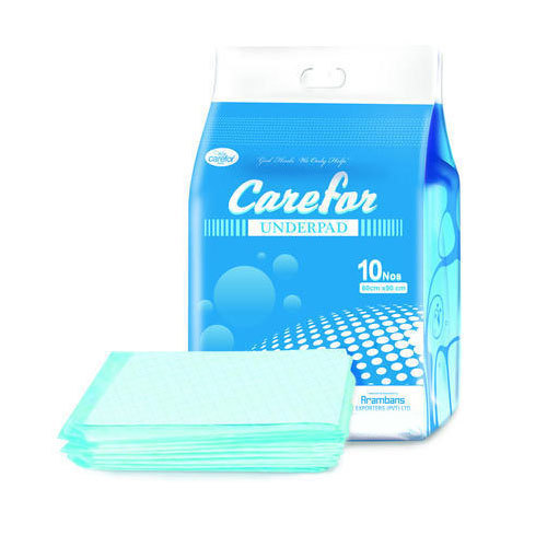 Carefor Blue Disposable Adult Underpad, Size: Large