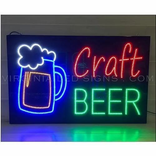 Acrylic Rectangle LED neon Signs, For Multiple