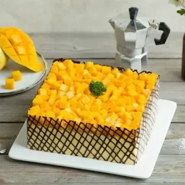 Sliced Mango Cake | Order cake Online | Birthday cake