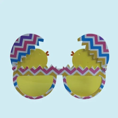 Fab-5 Yellow Kids Fancy Chicken Party Sun Glasses For Boy's And Girl's, Size: 24 * 3 * 21 CM