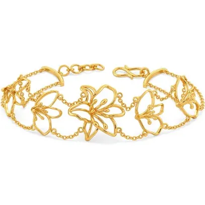 Gold Bracelets,10.17gm,22 KT-Lily Wonderland Gold Bracelets-Yellow Gold Jewellery for women|Melorra