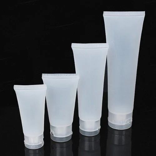 White Round Transparent Cosmetics Packaging Tube