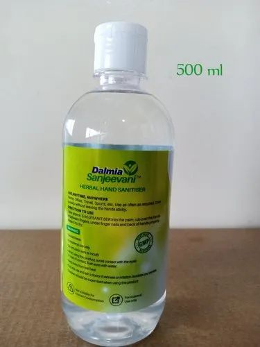 Dalmia Sanjeevani Herbal Hand Sanitizer, Packaging Type: Flip Top Bottle, Packaging Size: 500 ML