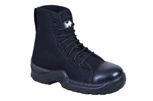 Male Coffer Safety Black Canvas Fabric Army jungle Boots, Model Name/Number: M-1117B