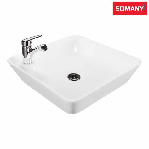 White Plain Somany Renee - Table Top Basin for Home