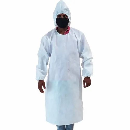 Non Woven White Unisex Free Size Chaperon Surgical Gown, For Multi, Pan India