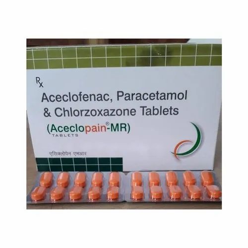 Aceclofenac Paracetamol Chlorxazone Tablets, Packaging Type: Blister, Packaging Size: 15X2X10