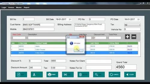 Online/Cloud-based Textile Shop Billing Software, For Windows,Mac and Linux, Free Demo/Trial Available