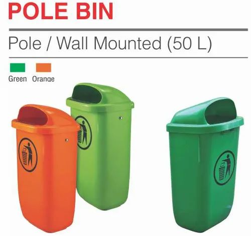 50 Ltrs Eco Pole Bin (Orange/Green/Yellow/Blue)