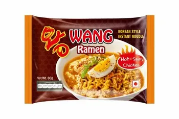 WANG Hot And Spicy Chicekn Instant Noodle Non Veg, Packaging Size: 80g