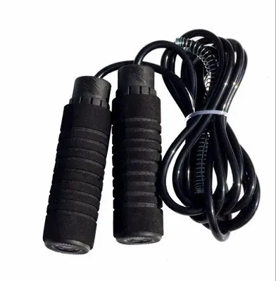 Black Plastic SportSoul PVC Skipping Rope