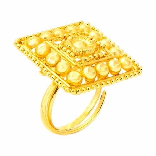 97% Brass 3g Gold Plated Imitation Ring, Weight: 3gm