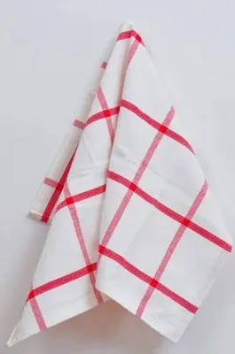 Check White Printed Cotton Kitchen Towel