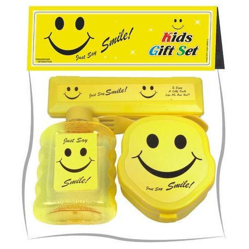 Yellow Plastic Smiley Gift Set, Packaging Type: Packet